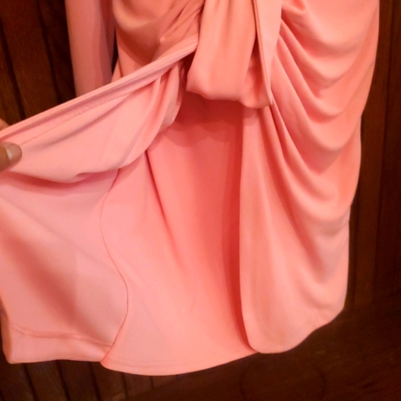 ZARA SIZE MEDIUM Elegant Pink Long-Sleeve Dress - Picture 8 of 12